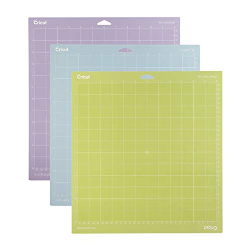 Cricut Variety Pack(1 StrongGrip, 1 LightGrip, 1 StandardGrip) Adhesive Cutting Mat 12"x12", Cutting Mat For Cricut Maker/Cricut Explore, Use with Light, Medium, & Heavy-Weight Materials, (3CT) - Variety - 12"x12"