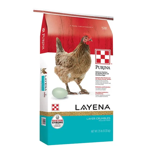 Purina Layena | Nutritionally Complete Layer Hen Feed Crumbles | 25 Pound (25 lb) Bag - 