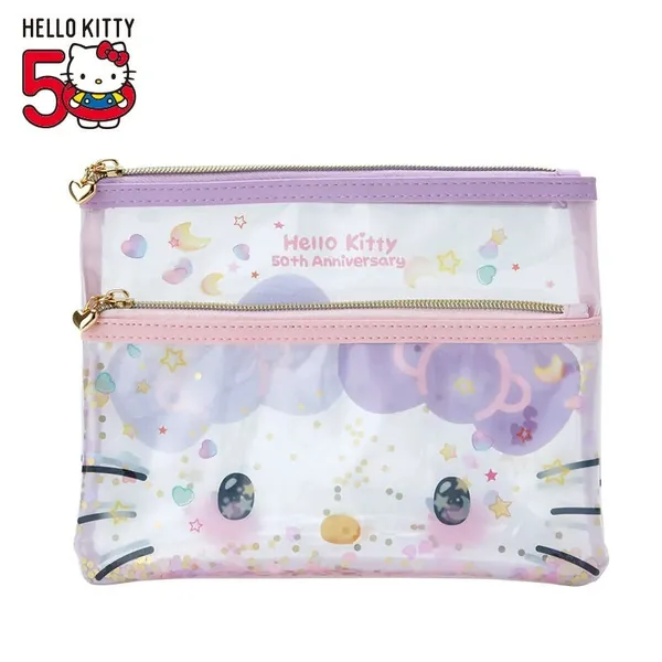 Hello Kitty Double Flat Pouch (50th Anniv. The Future In Our Eyes)