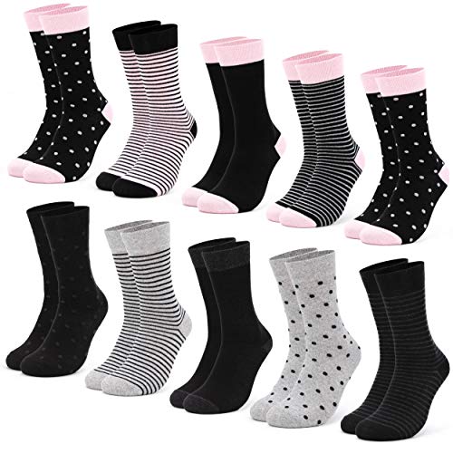 Occulto calcetines mujer pack de 10 (modelo: Milka) - 35-38 - 10 Pares Rosado,Negro