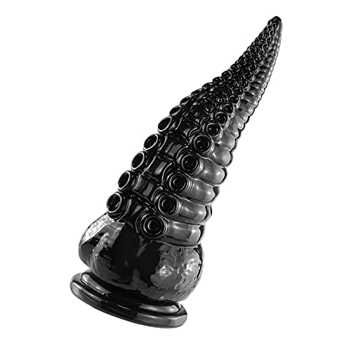 Black Tentacle Dildo,7.9 in Suction Cup Dildo,Sex Toys for Women and Couple - Black - M