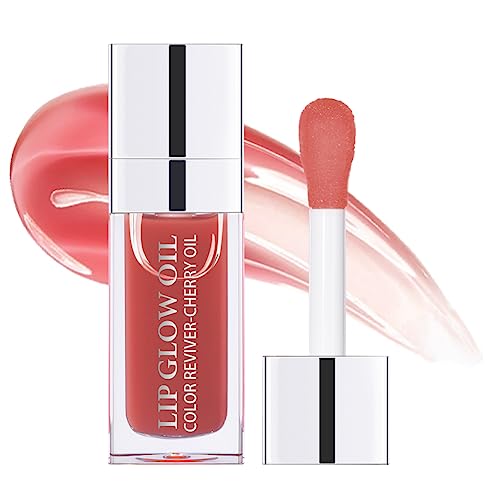 Fovcos Hydrating Lip Glow Oil, Moisturizing Lip Glow Oil, Lip Plumper Gloss, Transparent Lip Gloss, Lip Oil, Plumping Lip Oil, Lip Balm, Tinted Lip Balm Lip Care - Rosewood