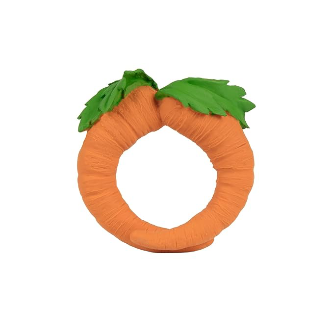 Oli & Carol Natural Rubber Carrot Teething Toy