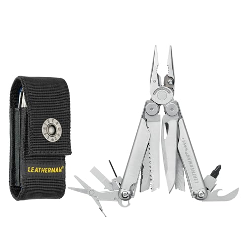 LEATHERMAN, Wave+, 18-in-1 Full-Size, Versatile Multi-tool for DIY, Home, Garden, Outdoors or Everyday Carry (EDC), Stainless Steel - Stainless Steel