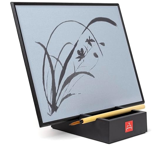 The Original Buddha Board | Water Painting w/ Bamboo Brush & Stand for Mindfulness Meditation | Zen Painting & Art Supplies | Magic Drawing Board | Relaxation Gifts for Artists