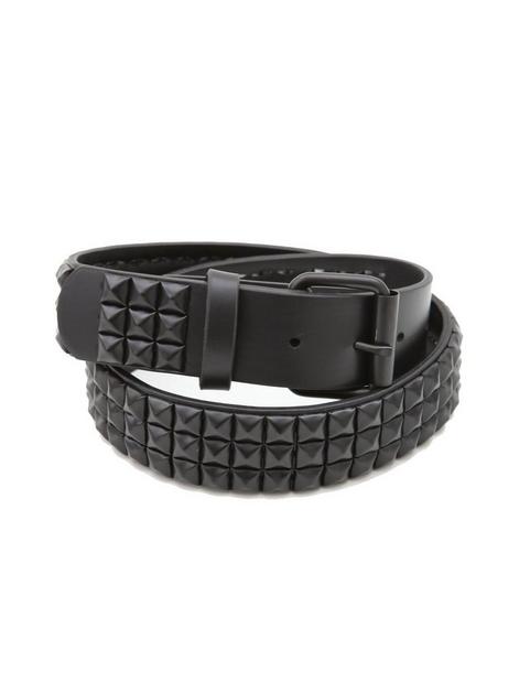 Double Black Pyramid Stud Belt | Hot Topic
