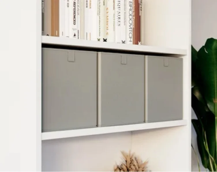 DRÖNA Contenitore - grigio scuro 33x38x33 cm