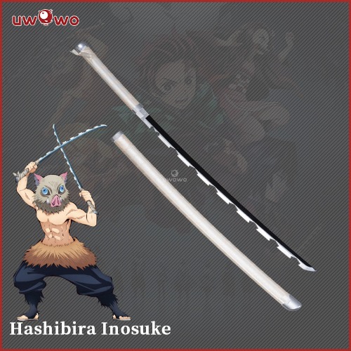 Uwowo New Version Demon Slayer: Kimetsu no Yaiba Hashibira Inosuke Cosplay Props Demon Slaying Swords