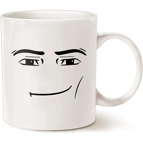 Man Face Mug - Ceramic White Mug, 11oz Gamer Mug – Unique Facial Design, Great Choice for Men, Friends, Family, or Coworkers, Coffee Mug for Everyday Use
