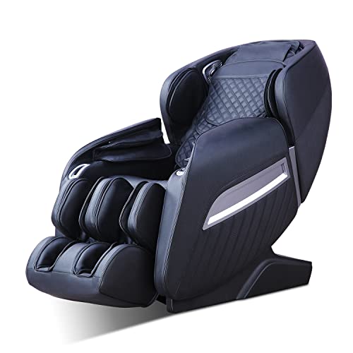Aspria Massagesessel Shiatsu Zero-Gravity Liegesessel für Ganzkörpermassage, elektrischer Massagestuhl mit Wärmefunktion, bionischen Massagetechniken, USB, Bluetooth, Relaxsessel Für Zuhause und Büro - Schwarz-amzlieferung