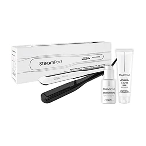 L'Oréal Professionnel Haarglätter Steampod 3.0 + Haarcreme 150 ml + Serum für perfekte Spitzen 50 ml + Aufbewahrungstasche