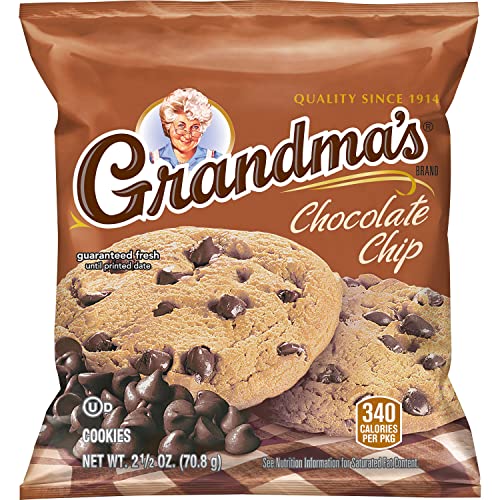 Grandma's Chocolate Chip Cookies, 2.5 Ounce (Pack of 60) - 60ct Chocolate Chip