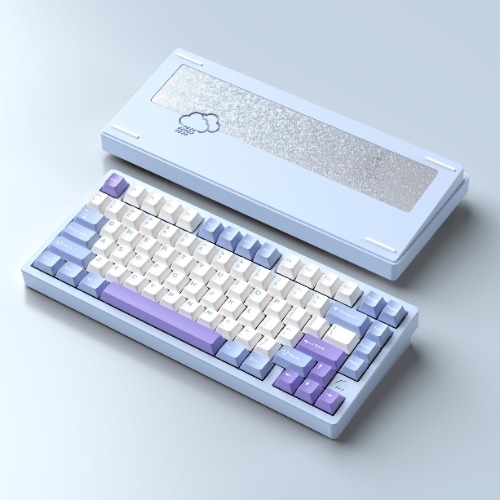 Rainy 75 Keyboard | Electro Blue Pro(RGB/FR4/Silver SUS304/7000mAh/Cocoa Switch)