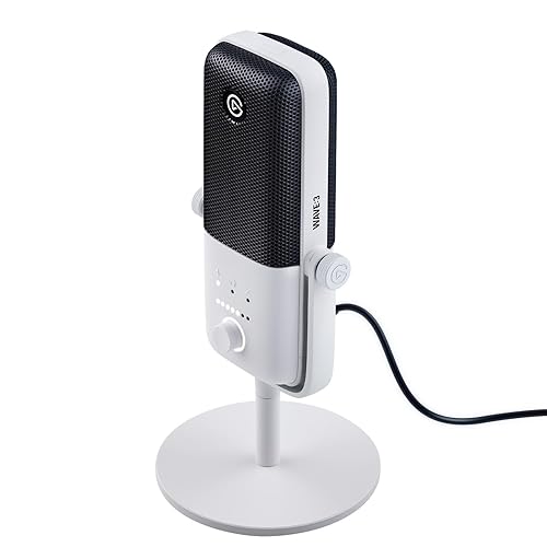 Elgato Wave:3 White - Micrófono condensador USB profesional para streaming, podcast, juegos, oficina, casa, software mezclador gratis, plugins de efectos, antidistorsión, plug n play, Mac, PC - Blanco - Microfono