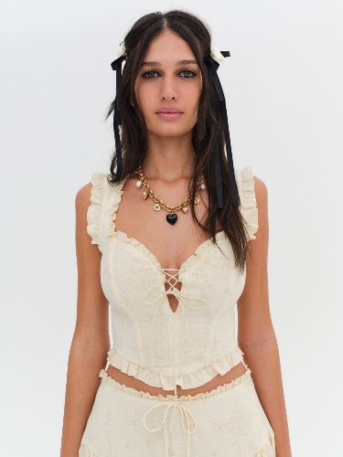 Gigi Corset Top — Beige