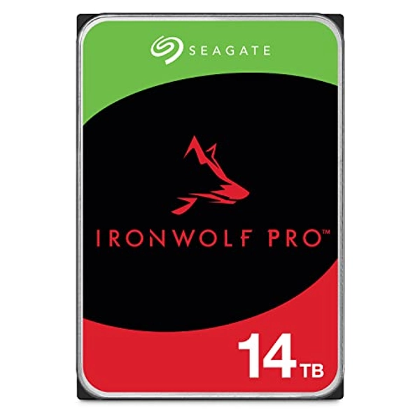 Seagate IronWolf Pro 14TB NAS Internal Hard Drive HDD – CMR 3.5 Inch SATA 6Gb/s 256MB Cache for RAID Network Attached Storage, Data Recovery Service – Frustration Free Packaging (ST14000NEZ008)