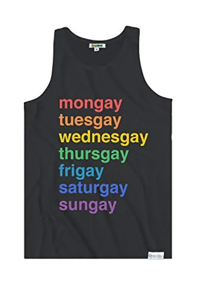 Tipsy Elves LGBT Pride Flag Tank Tops Colorful Rainbow Shirt Bi Trans Gay Lesbian Pride Outfits for Men Women