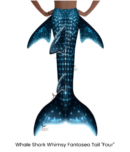 Custom whale shark mermaid tail & monofin 