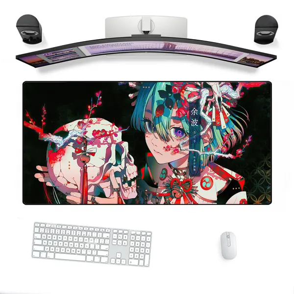 Big Gaming XXL Mouse pad Desk - Anime Girl Skull
