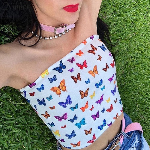 Butterfly Tube Top - S