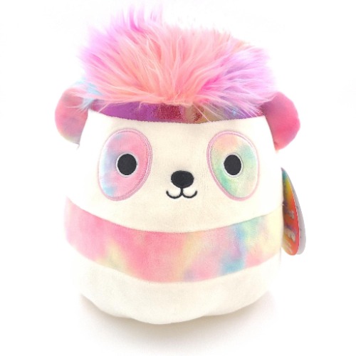 SQUISHMALLOW KellyToy - 10 Inch (25cm) - Squish-Doos Pearson The Rainbow Tie-Dye Panda - Super Soft Plush Stuffed Toy Animal Pillow Pal Buddy Birthday Valentines Gift - 