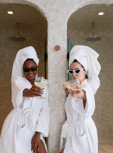 Spa day with a girlfriend