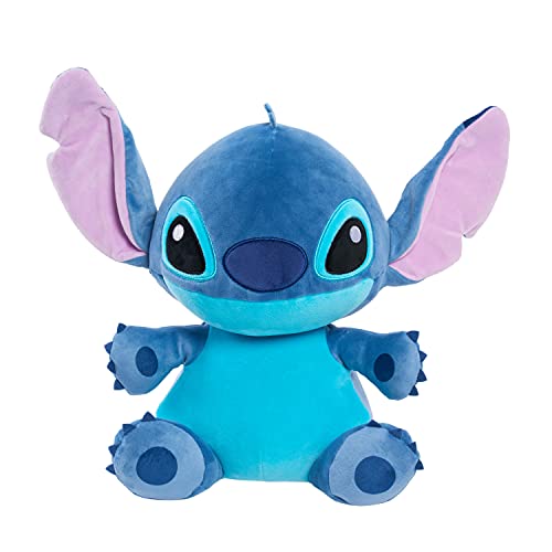 Disney Classics 14-inch Large Stitch Comfort Weighted Plush Stuffed Animal, Blue, Alien - Stitch