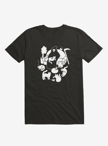 9 Lives Cat Reaper Black T-Shirt