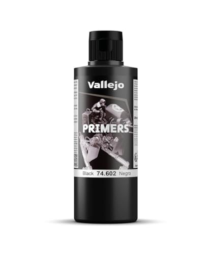 Vallejo Black Primer Acry-Poly 200ml Paint - Black Primer Acry-Poly