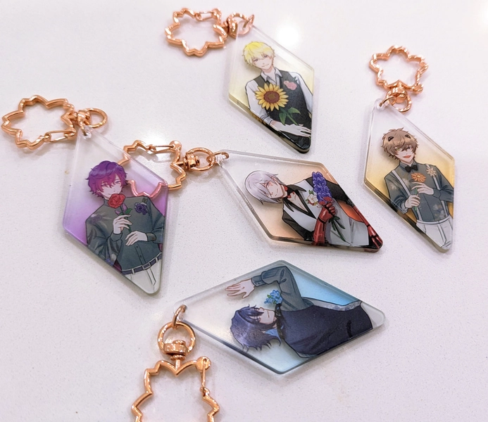 Noctyx Flower 3In acrylic transparent charm