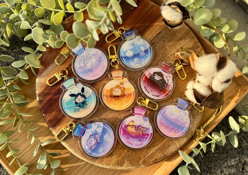 NIJISANJI EN shu ike luca selen enna millie uki fulgur mascots 2.5'' acrylic charm