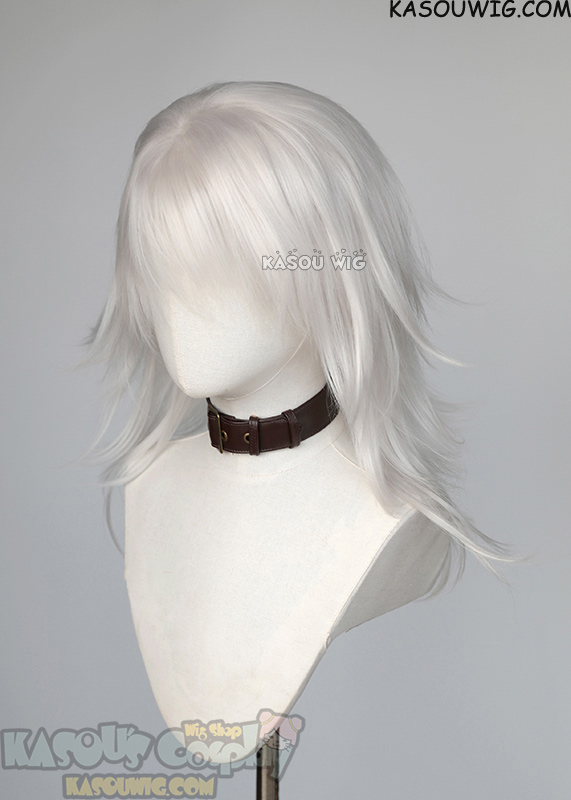 Nier Replicants Nier brother medium length white layered wig