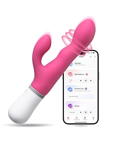 LOVENSE Nora Rabbit Vibrator with APP Control, Pink Vibrator Rabbit with Dual Motor, Clitoral Stimulator Dildo Massager, Sex Toys for Women with Smartphone Wireless