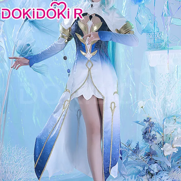 【In Stock】DokiDoki-R Game Genshin Impact Cosplay Focalors Hydro Archon Costume Fontaine Furina God of Justice