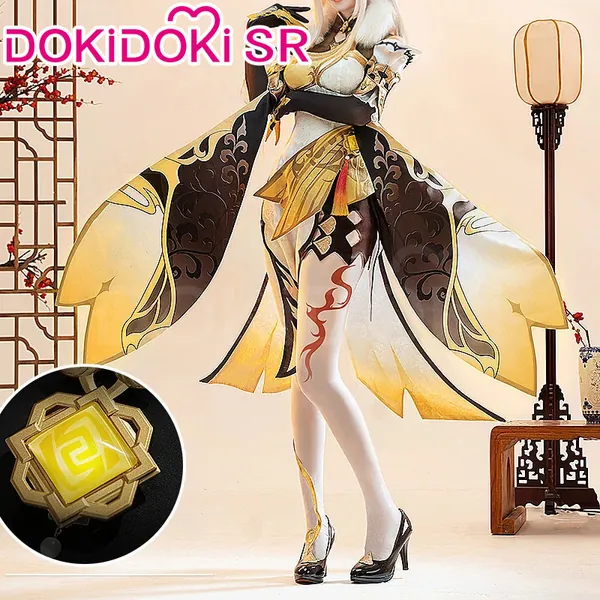 DokiDoki-SR Game Genshin Impact Cosplay Ning Guang Costume NingGuang