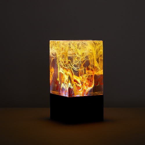 Resin table decor - Aurora - Solar