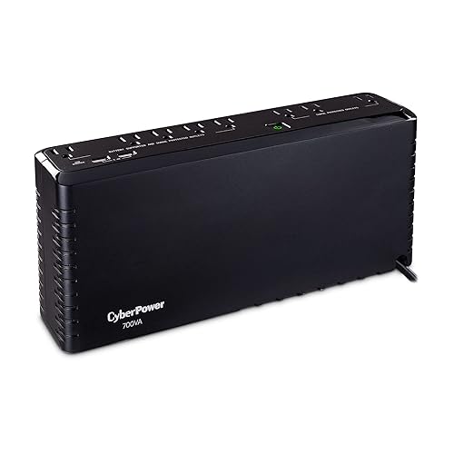 CyberPower SL700U Standby UPS System, 700VA/370W, 8 Outlets, Slim Profile, Black - Slim - 700VA
