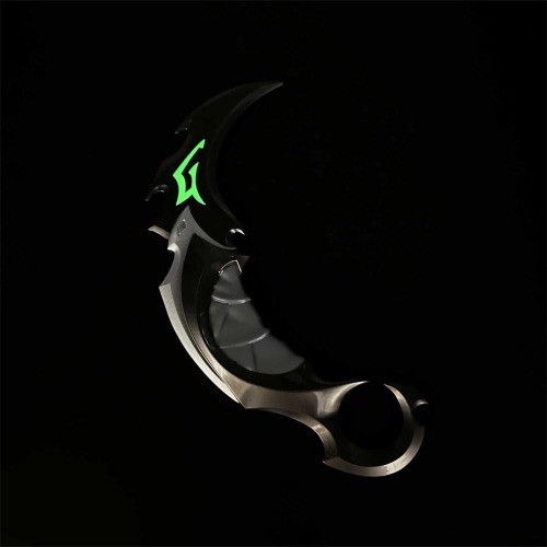 Reaver Karambit Metal Blunt Blade Trainer Cosplay Prop Game Replica | Silver