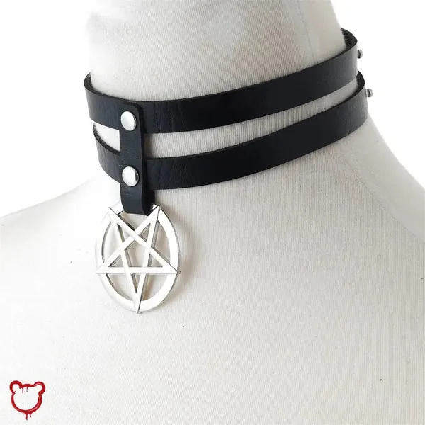 Gothic Pentagram Choker