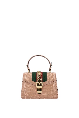 Handbags Leather Crocodile Pink - OS