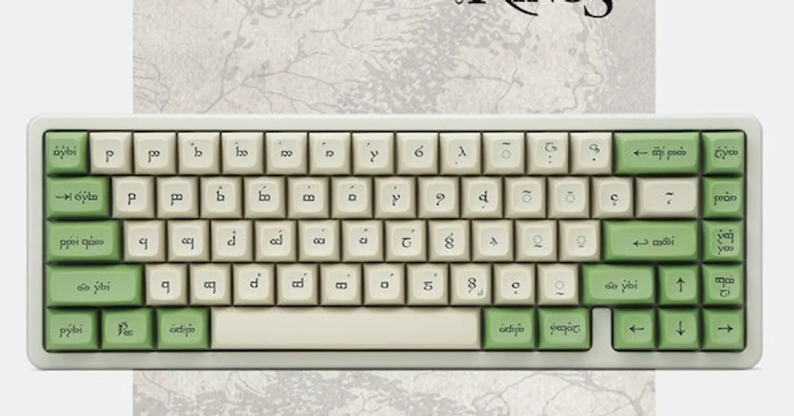 Drop + The Lord of the Rings MT3 Elvish Keycap Set | Dye-subbed PBT Keycaps