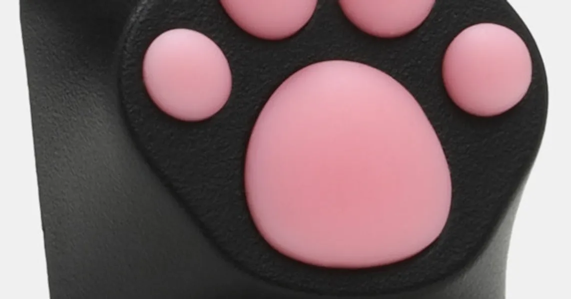 ZOMO Silicone Kitty Paw Artisan Keycaps - White - Pink | Drop