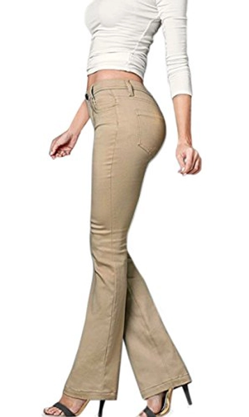 Hybrid & Company Women's Slim Boot Cut Stretch Pants