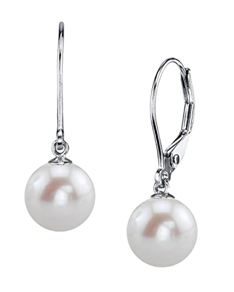 Freshwater Cultured Pearl Earrings for Women with 14K Gold Leverbacks in AAAA Quality - THE PEARL SOURCE