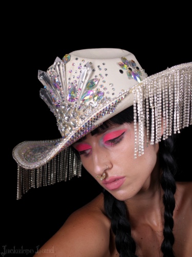 Crystal Quartz Cowboy Hat | L-XL / White