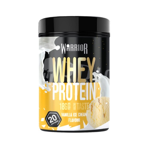 Warrior, Whey - Protein Powder - Packed with 36g of Protein - Low Sugar, and Low Carbs (Vanilla Ice Cream, 500g) - Vanilla Ice Cream - 500g