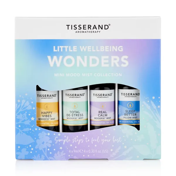 Tisserand Aromatherapy Mini Mood Mist Collectie, 4 x 9 ml