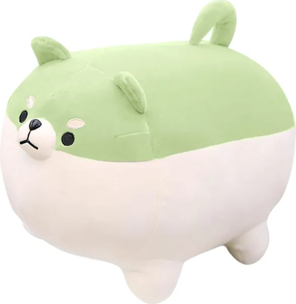 Tri-Colored Angry Shiba Plushies by Subtle Asian Treats - 16" / 40 cm / Mint