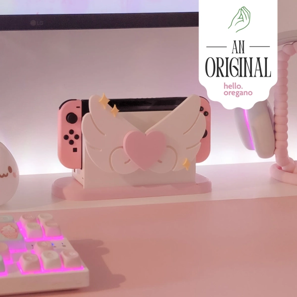 Angel Wings Nintendo Switch Cover- Elevate Your Desk Setup with Some Charm