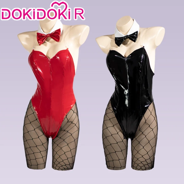 【IN STOCK】【Size S-2XL】DokiDoki-R Anime Cosplay Red / Black Costume Sexy Bunny Girl